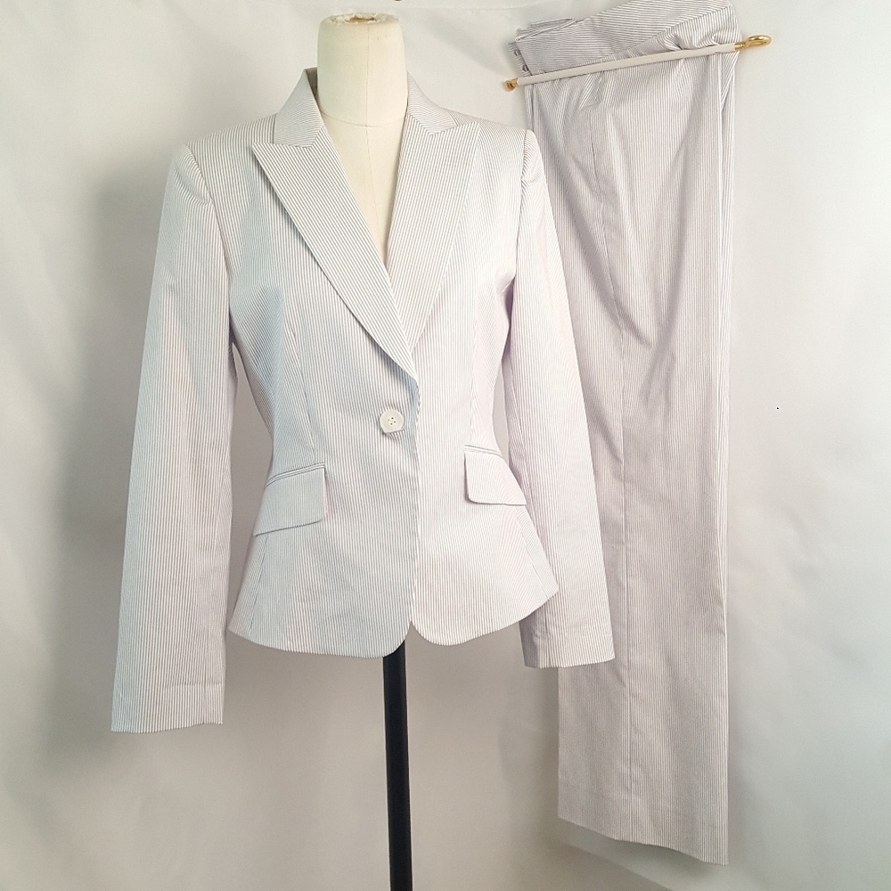 Tahari Pinstripe 2 Piece Suit